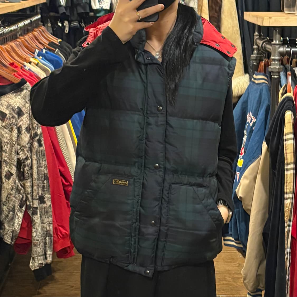 [HI] Polo 폴로 패딩 조끼 체크무늬 상품이미지2