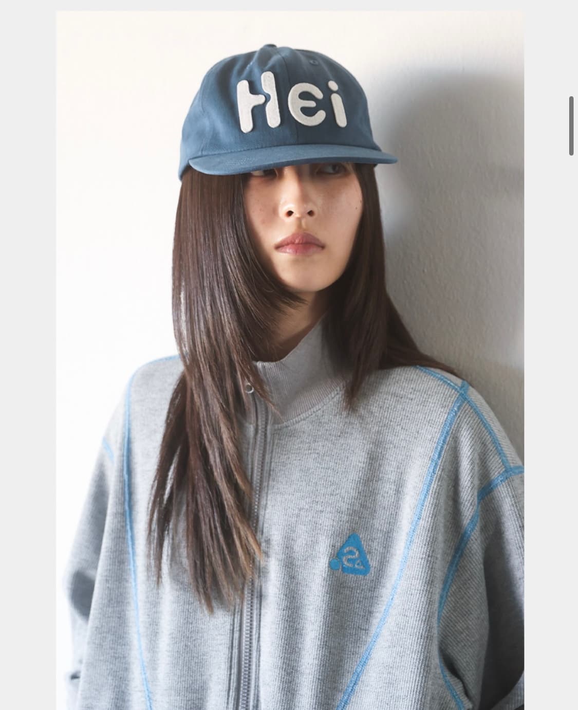 하이산 Hei 빅로고 펠트캡 블루 상품이미지2