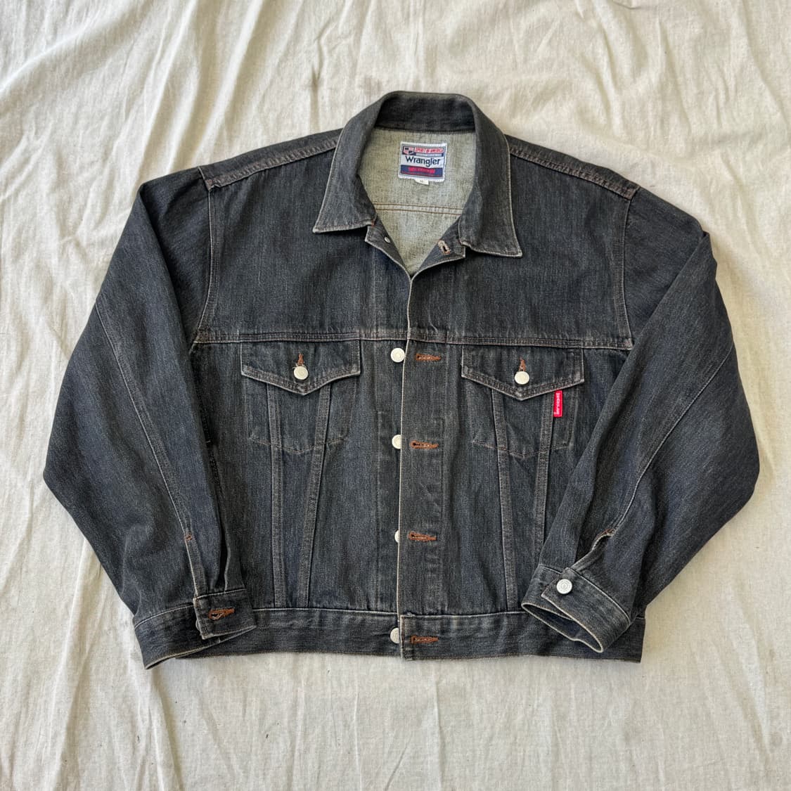 랭글러 90s 재팬 흑청 데님 자켓 XXL 상품이미지1