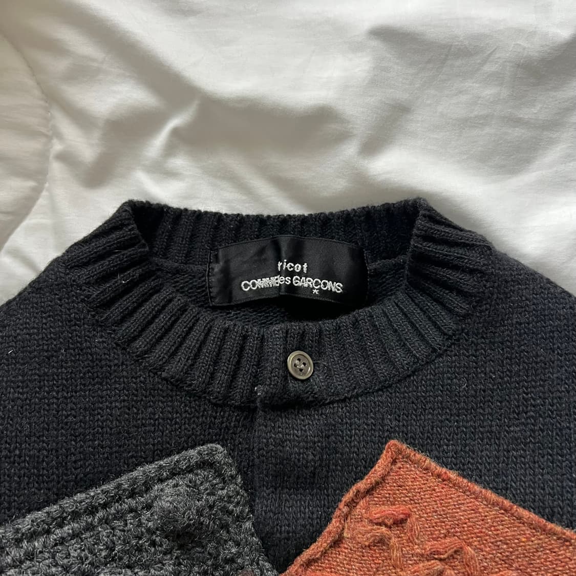 꼼데가르송 트리콧 패치 니트 가디건 상품이미지3
