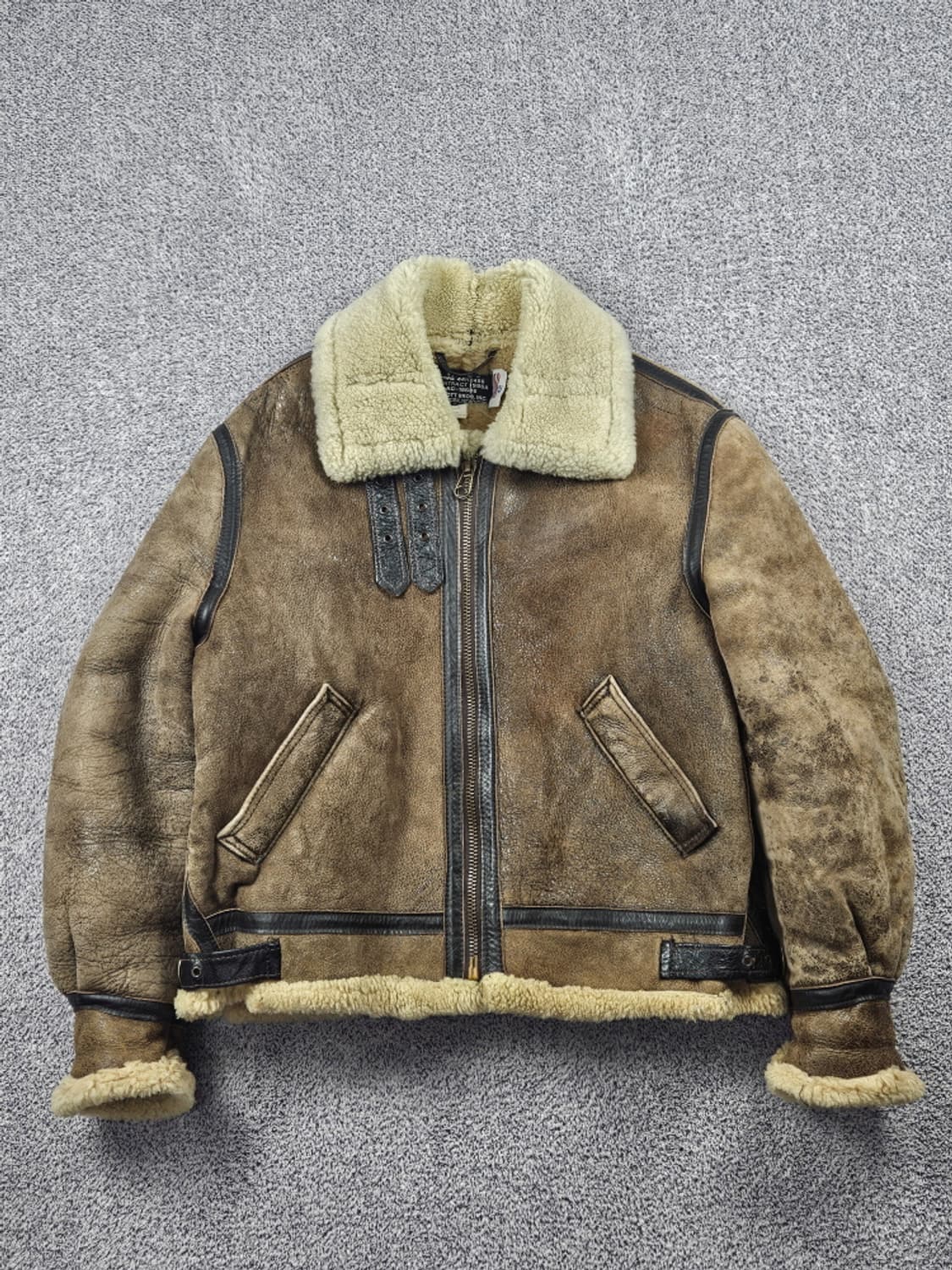 SCHOTT 쇼트 타입 B-3 플라이트 무스탕 자켓 (42)/ 10248 상품이미지1