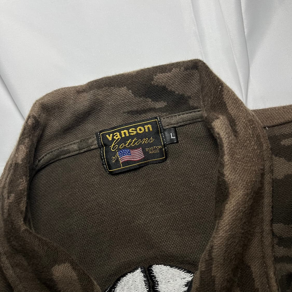 Vanson Leathers . 투웨이 스컬카모 집업 상품이미지4