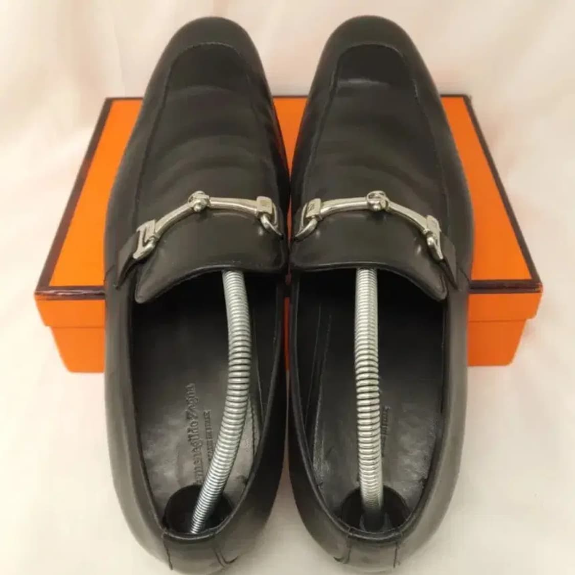 [정품] 에르메네질도 제냐 실버 비트 가죽 로퍼 (280/EEE) 상품이미지10