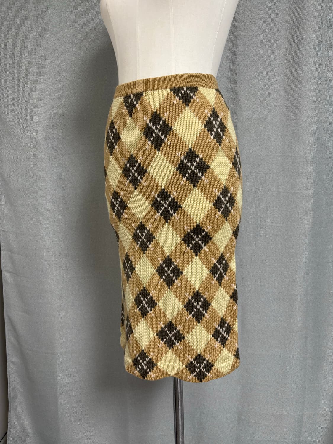 MELROSE 버터 아가일 니트 스커트 상품이미지6