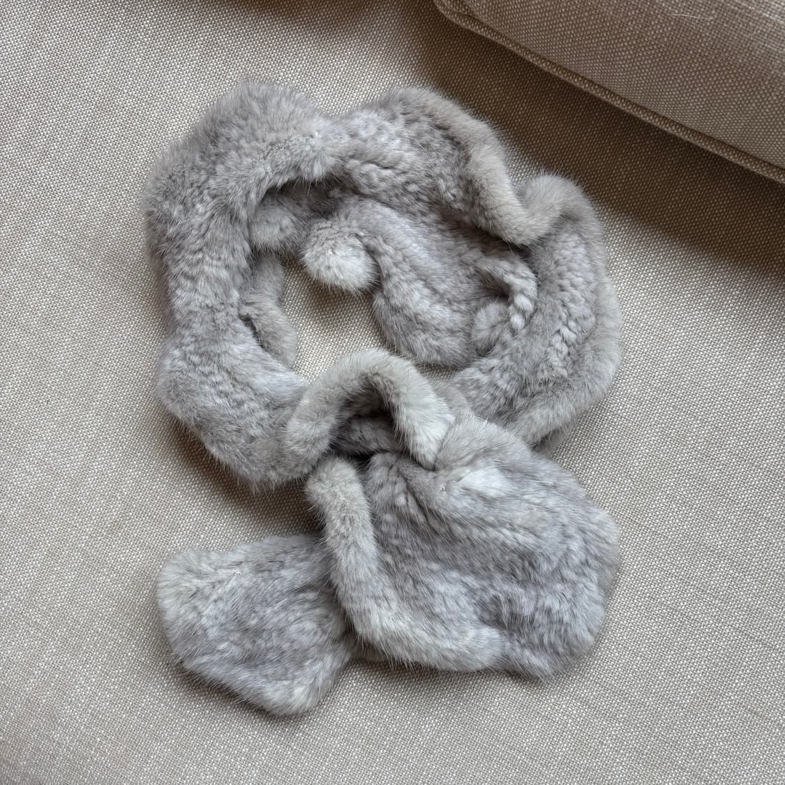 천연 밍크 머플러 그레이 상품이미지3