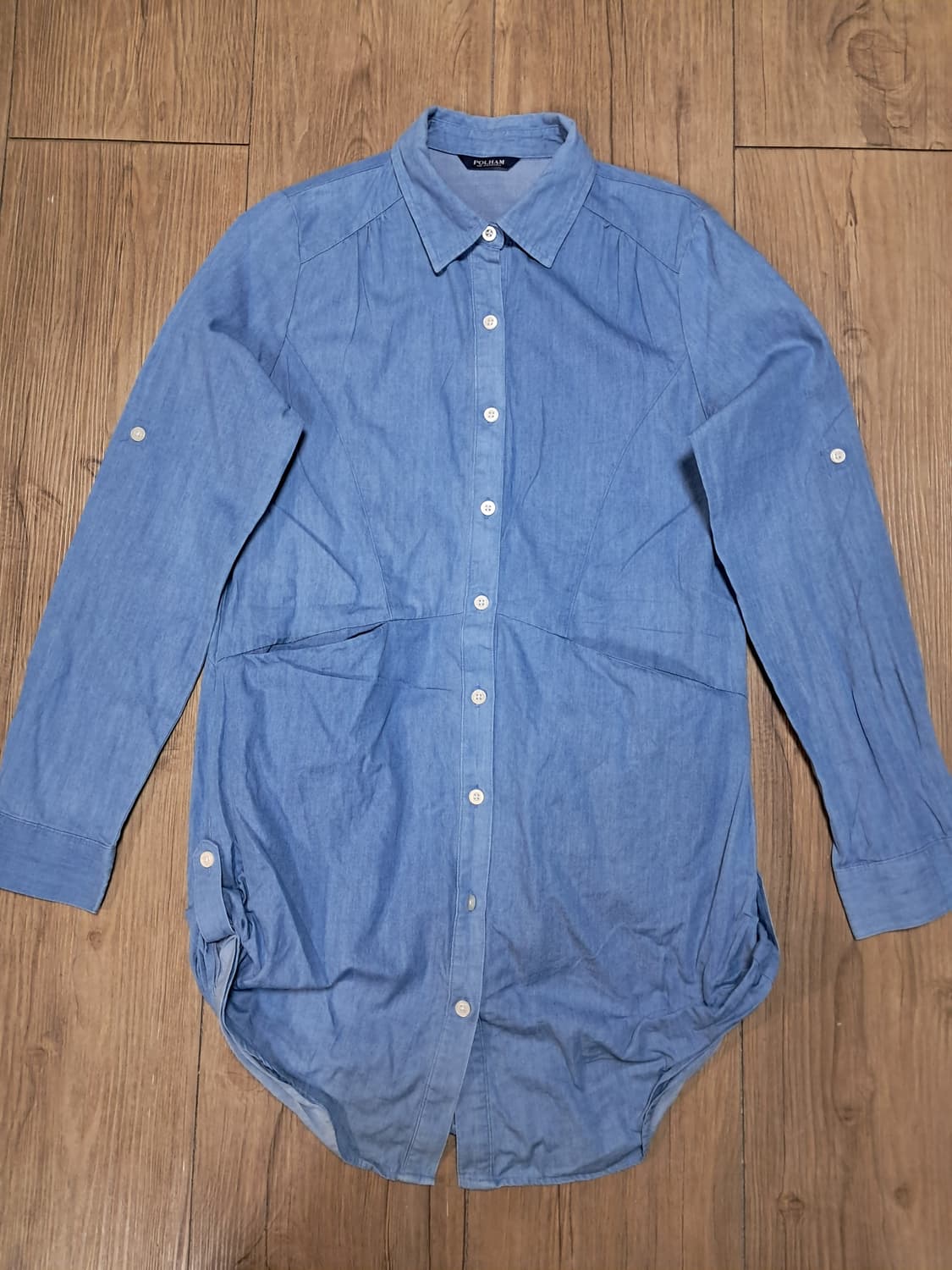 폴햄 여성 롱 데님셔츠 F 상품이미지1