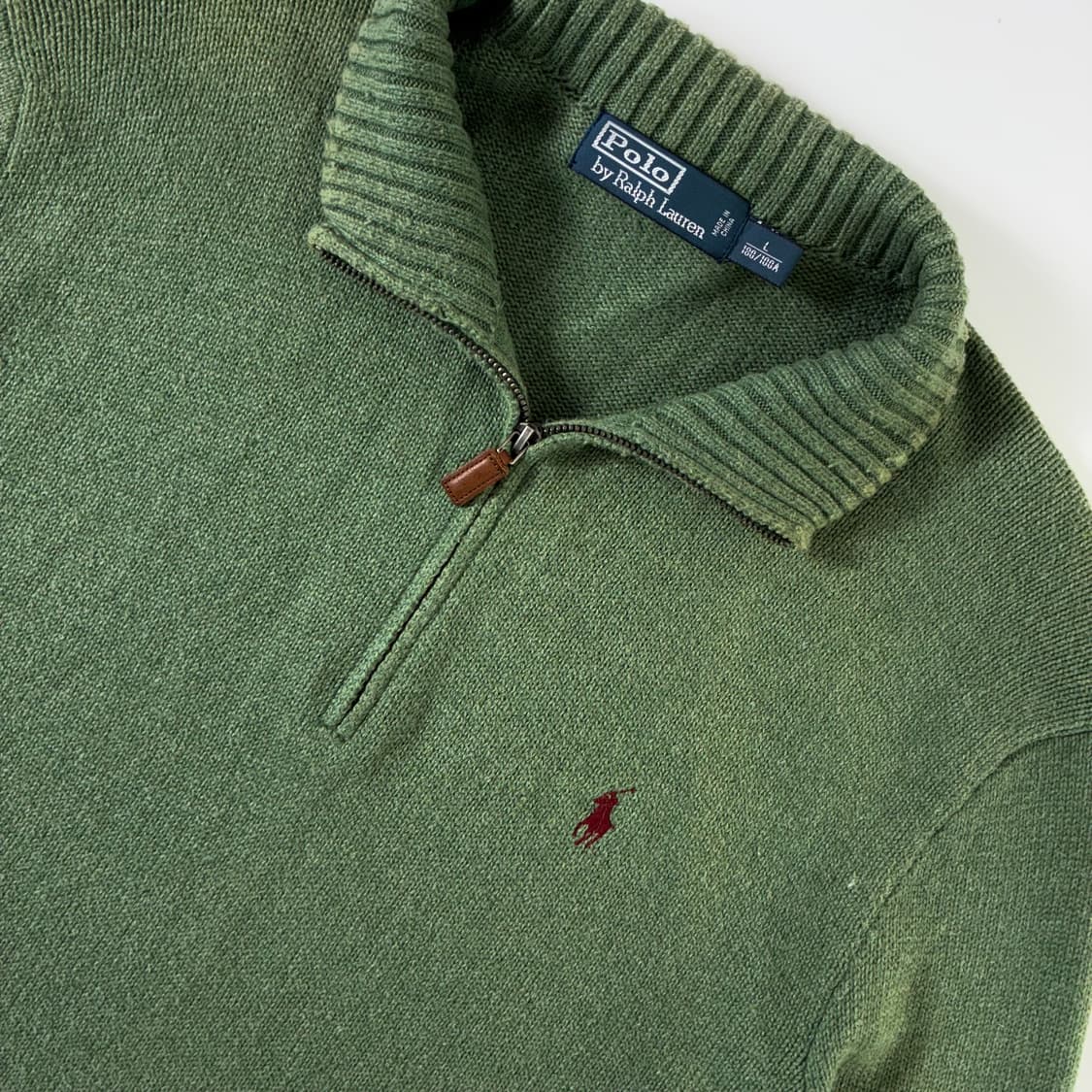 Polo  폴로 랄프로렌 자수 코튼 반집업 니트 상품이미지3