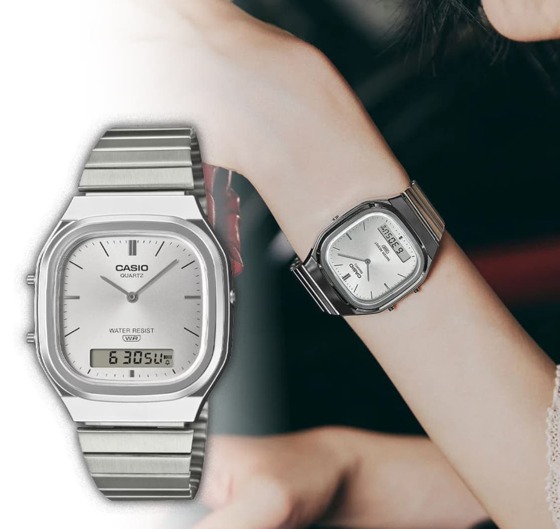 카시오 메탈 스퀘어 화이트 시계 새상품 :) 상품이미지1