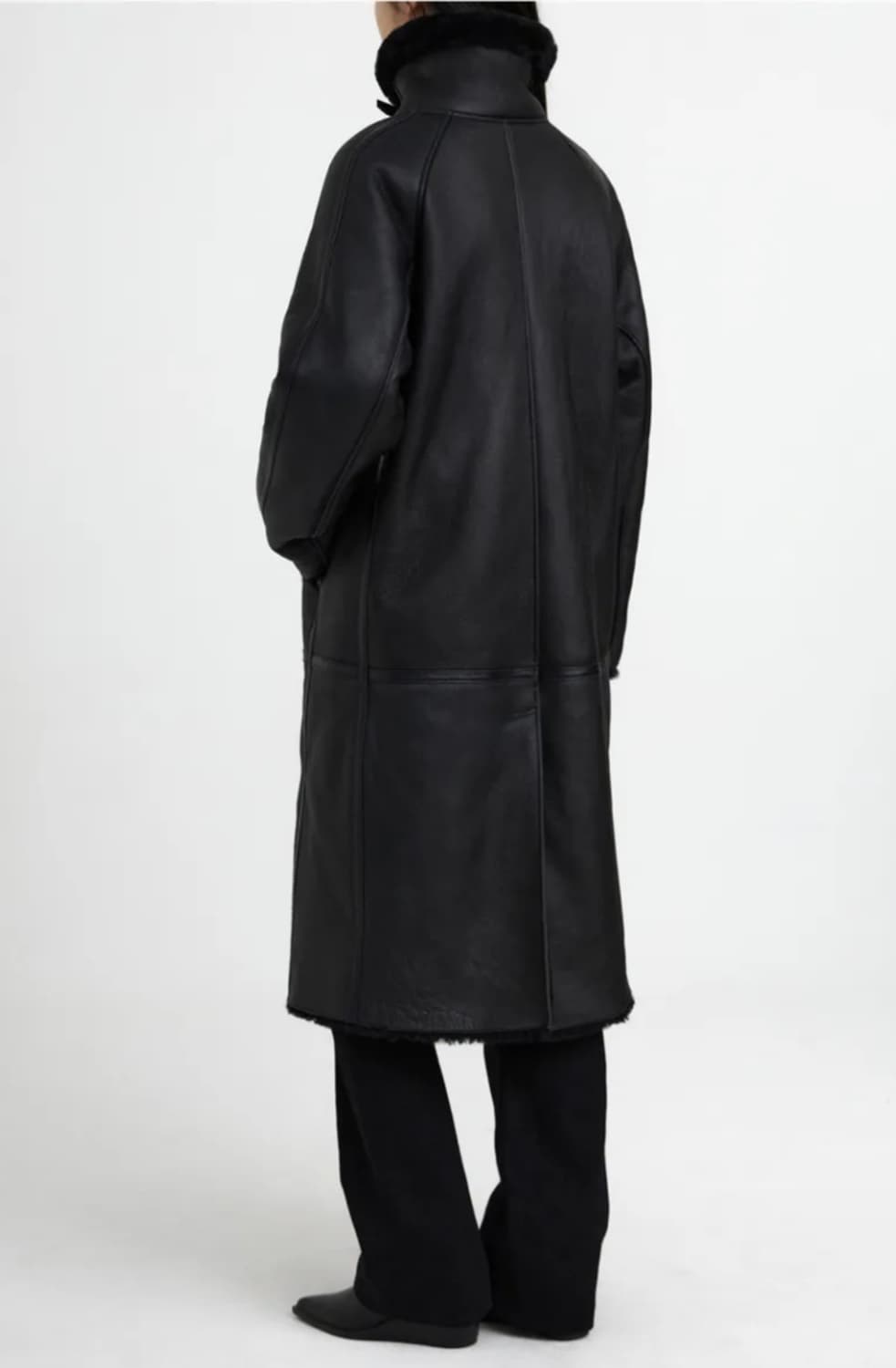 (미시착새상품) 유스 youth 이태리 레더 무스탕 롱코트 S 상품이미지3