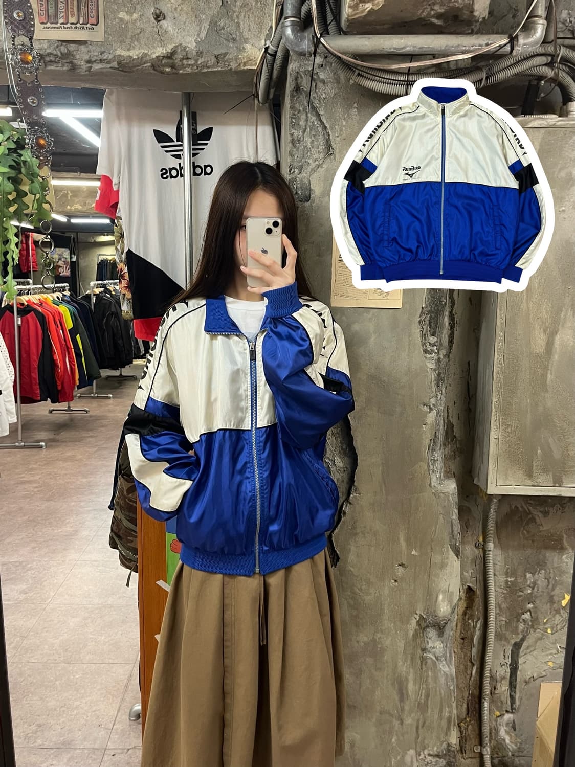 90s 미즈노 런버드 재팬 집업 져지 블루  #csz1600 상품이미지1