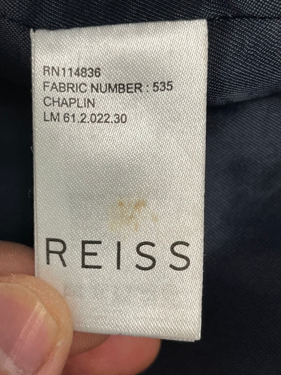 리스(REISS) 채플린(Chaplin) 싱글 울 코트 네이비L 상품이미지9