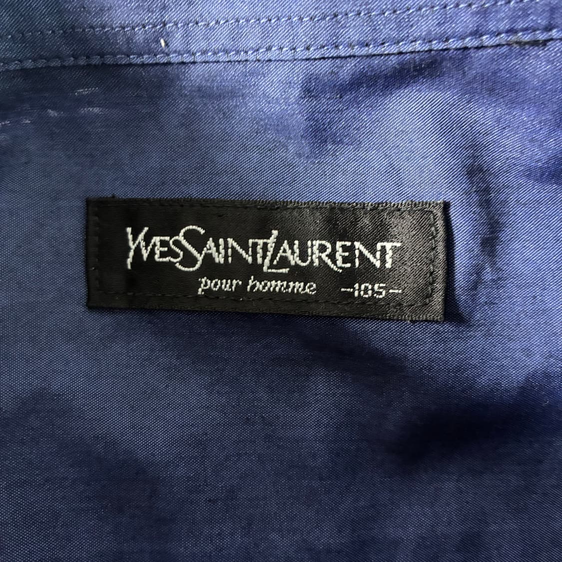 YSL  입생로랑 자수 코튼 포켓 네이비 셔츠  상품이미지4