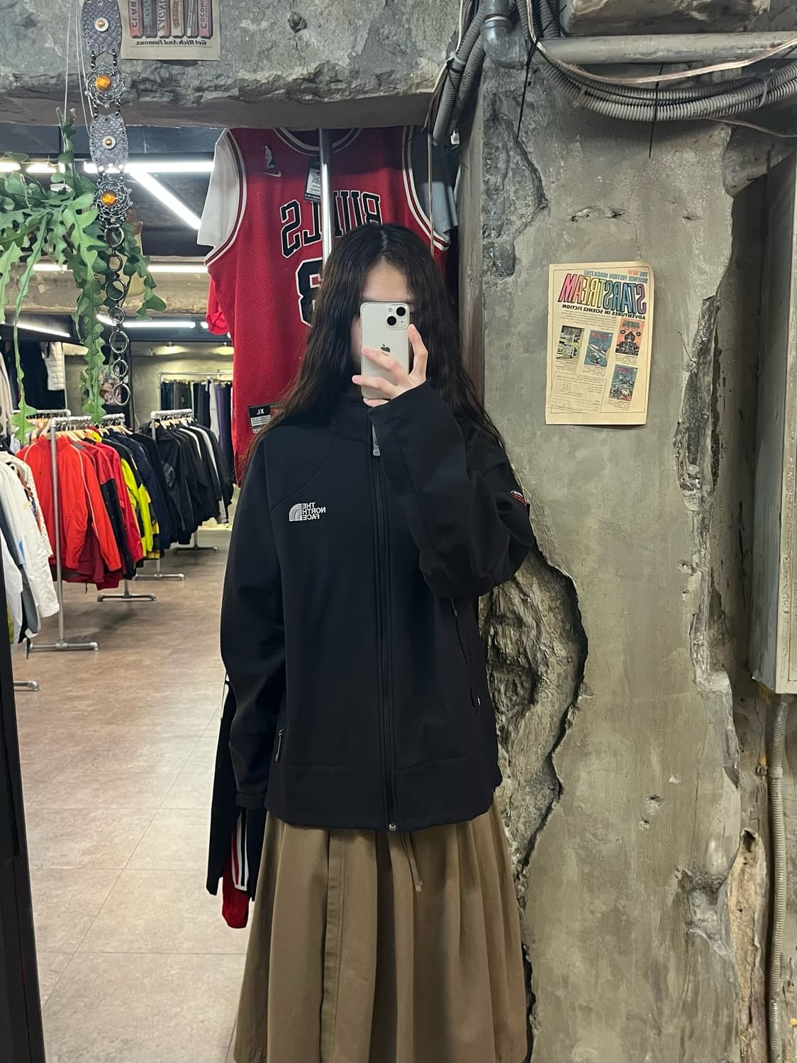 노스페이스 기모 바람막이 블랙 XL #csz1926 상품이미지2