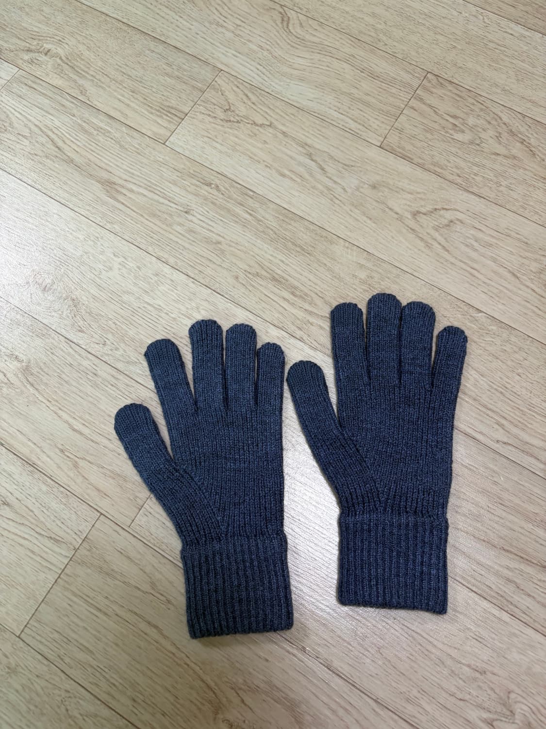 (M) 유니클로 히트텍 장갑 블루 상품이미지1