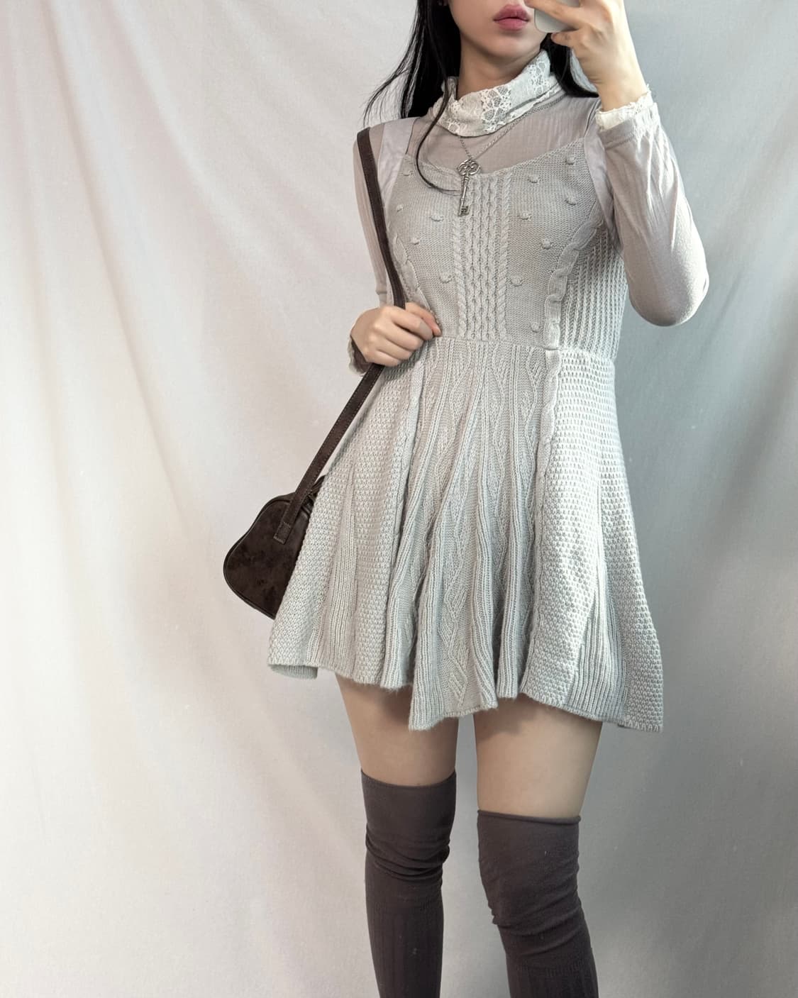 레이스 셔링 폴라넥 티 상품이미지6