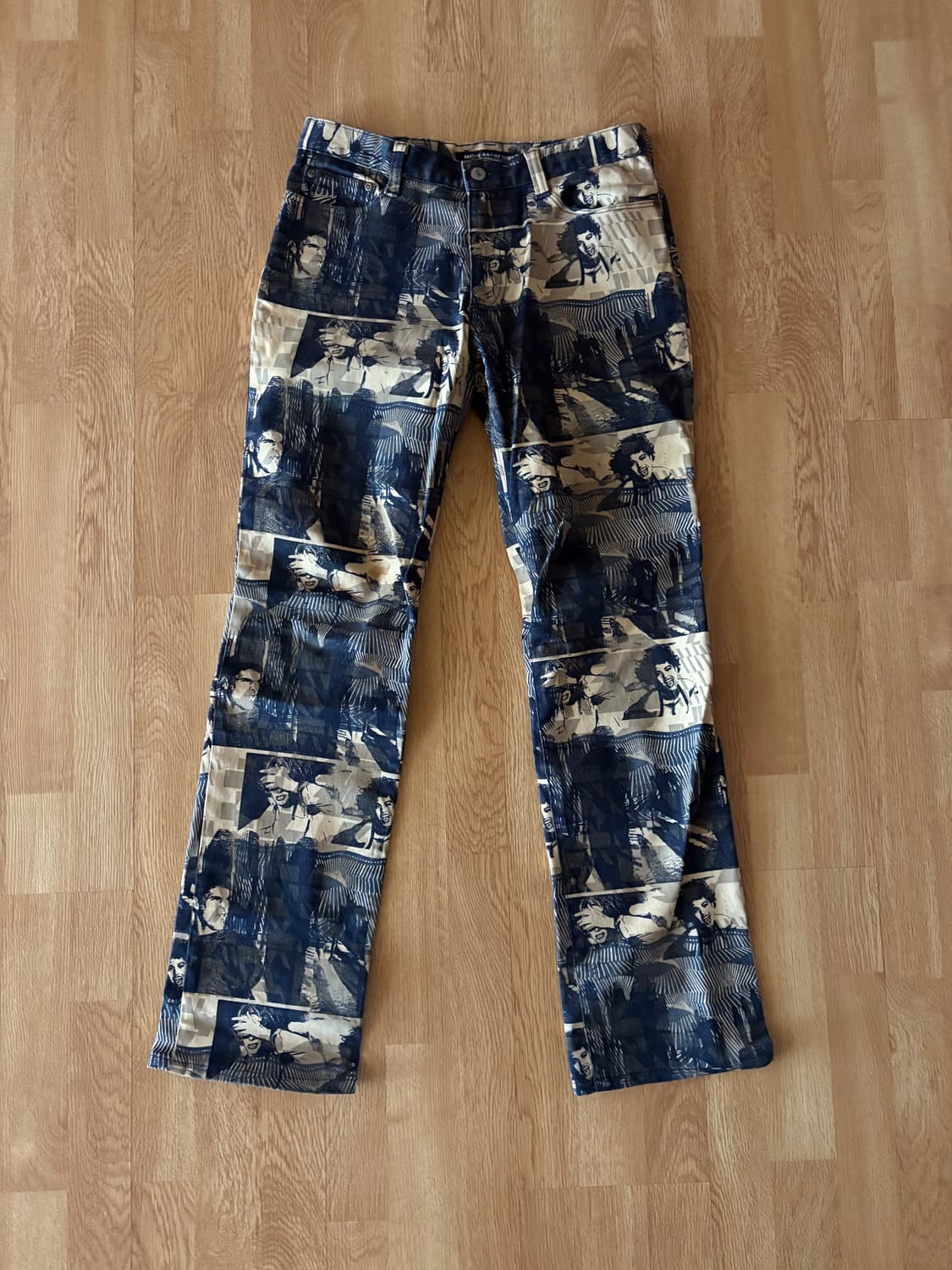 [S] 90s BA-TSU 아트 풀프린팅 팬츠 상품이미지1