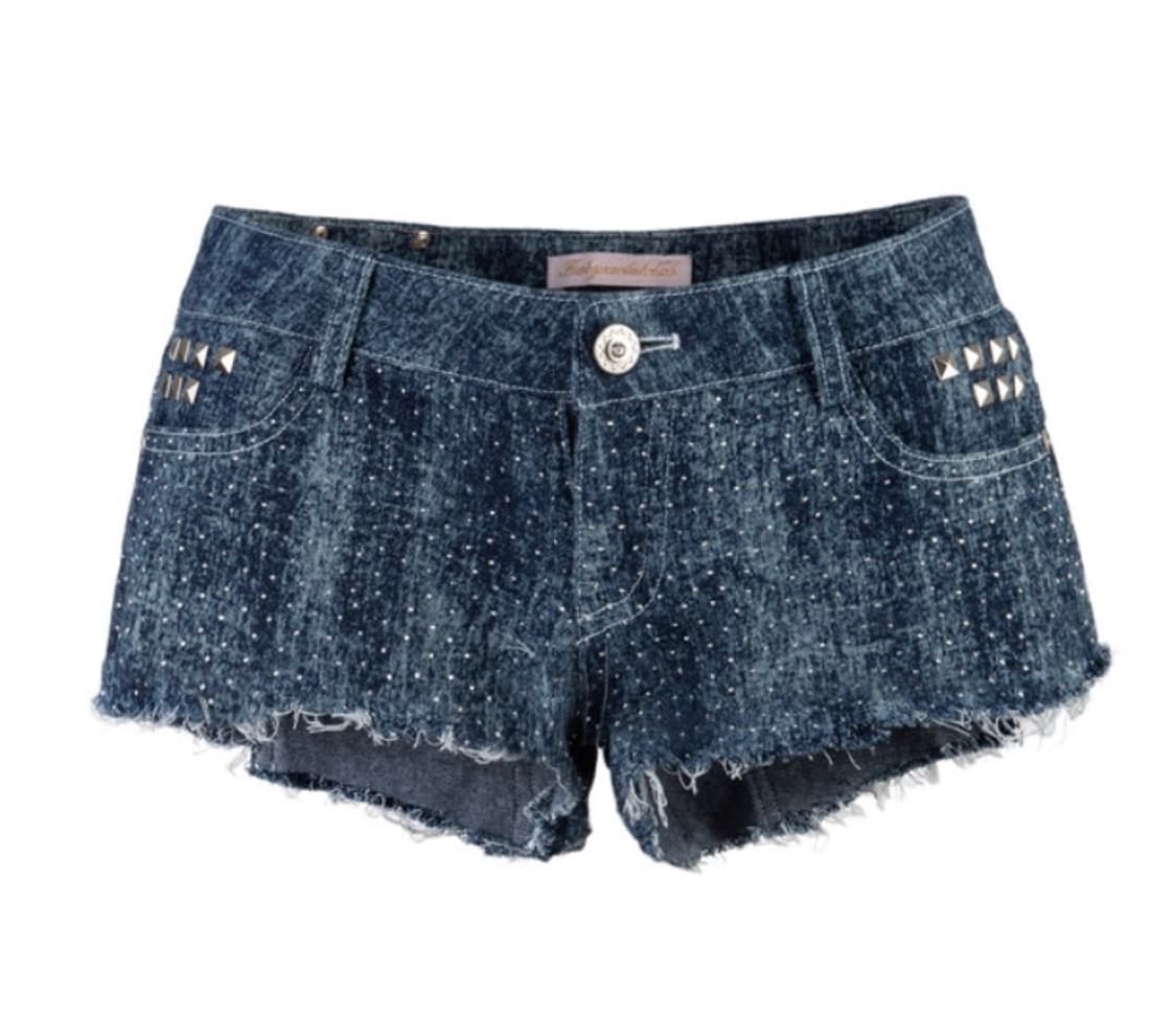 새상품 베이비메탈클럽 베메클 트윙클 스터드 데님 쇼츠 0사이즈 상품이미지1