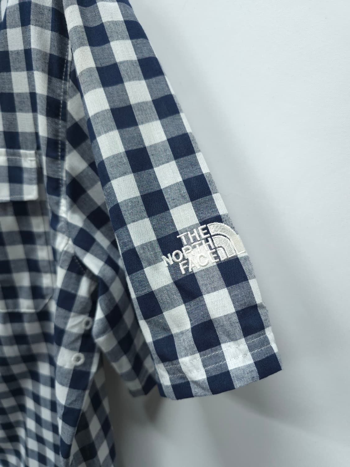 노스페이스 깅엄 체크 버튼다운 반팔 셔츠 (100) 상품이미지4