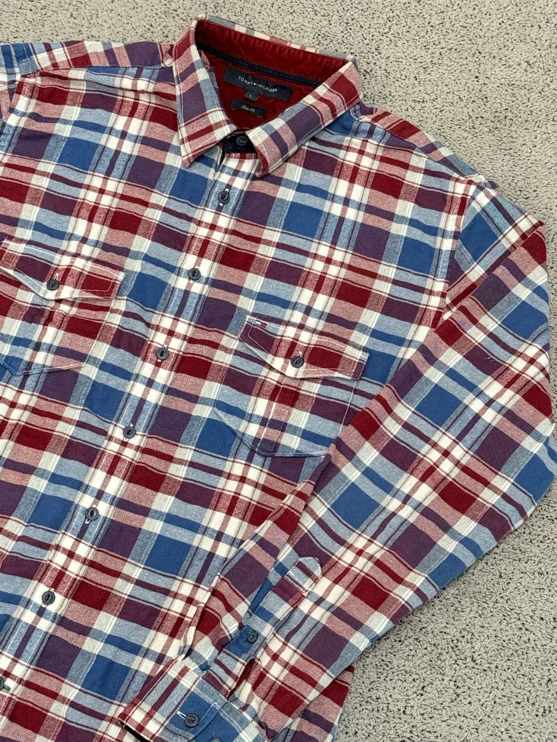 (L) 타미힐피거 포켓 체크 남방 상품이미지2
