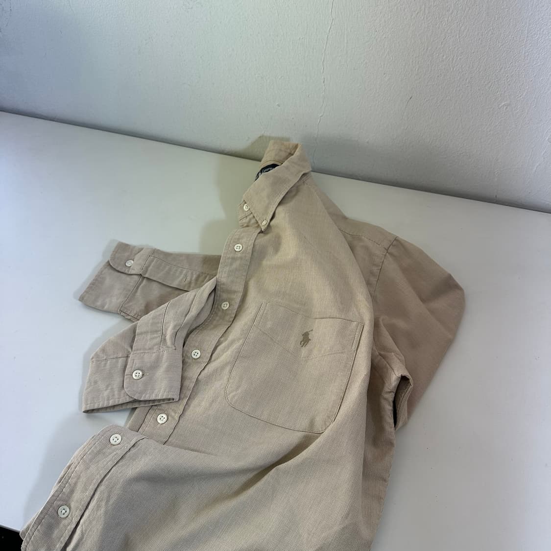 105 폴로 랄프로렌 베이지 포니 원포켓 셔츠 상품이미지2