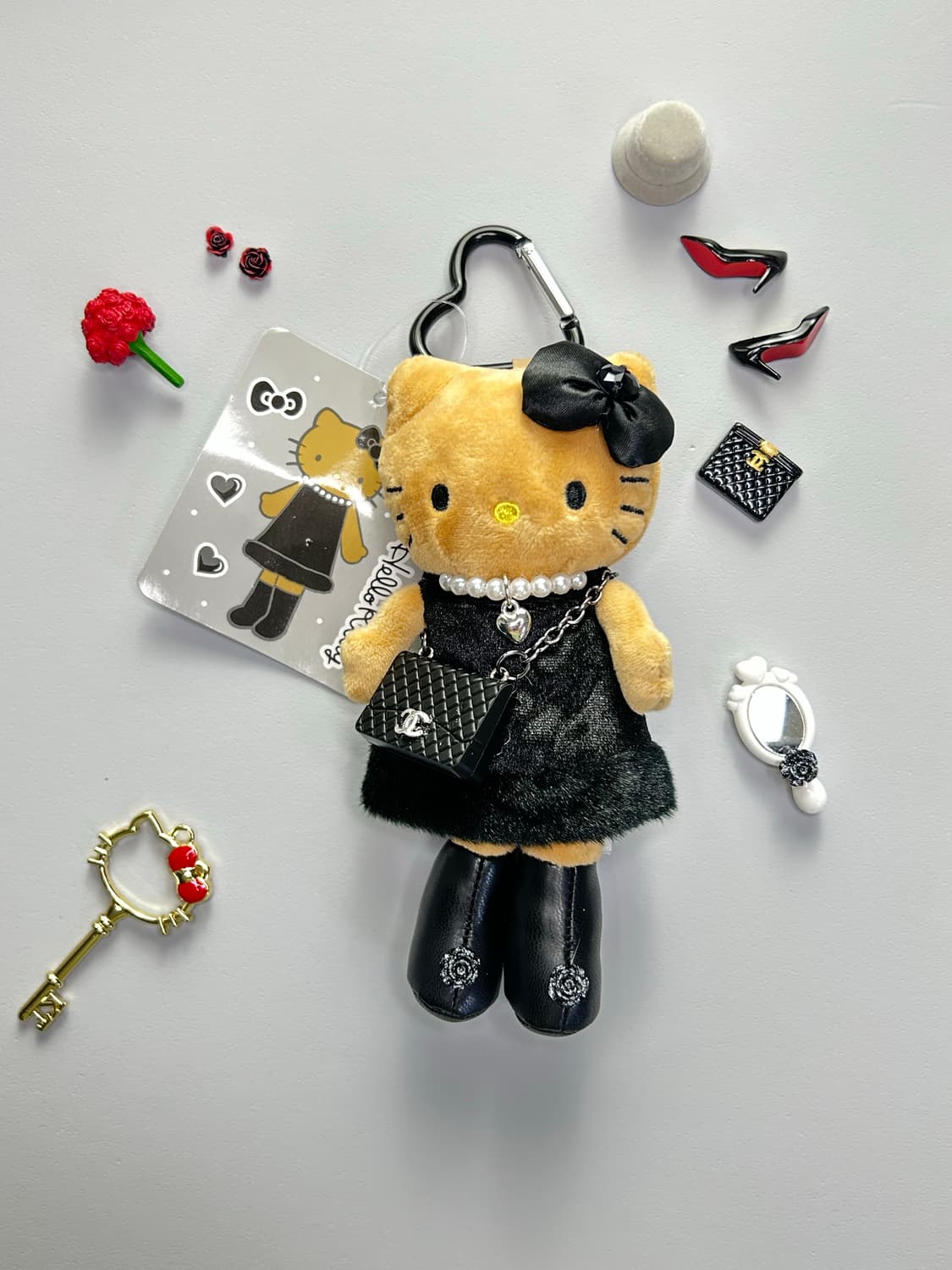 🤍🖤롱다리키티 커스텀 키링 -태닝스킨 퀼팅백 상품이미지1