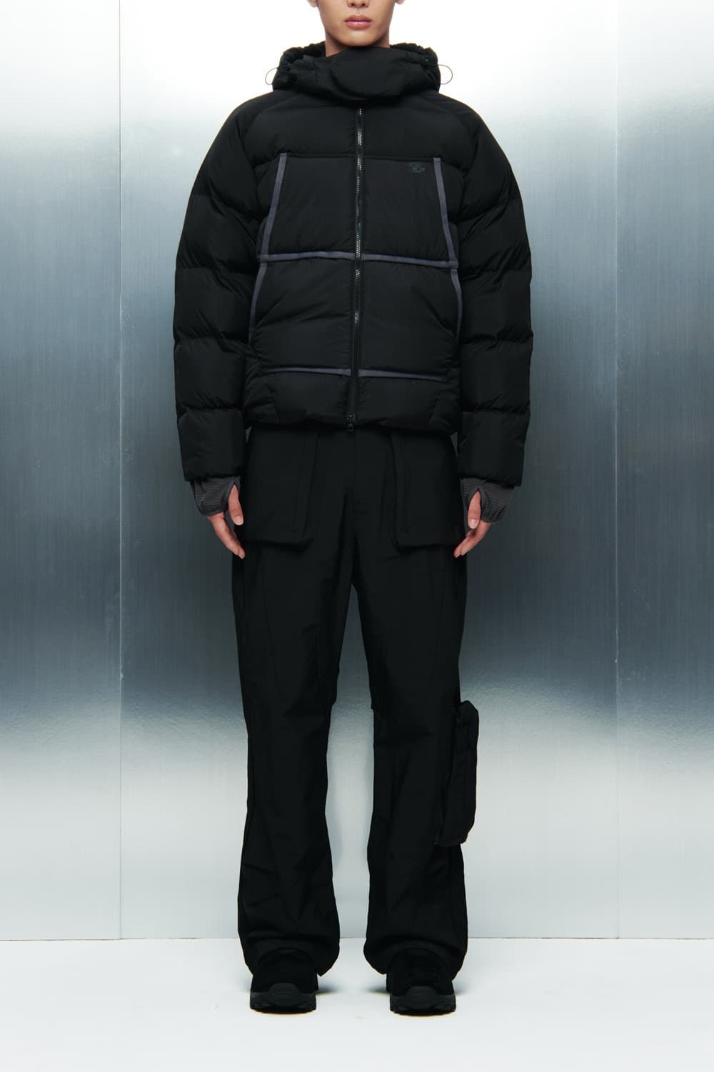 2 산산기어 테이프 푸퍼 패딩 자켓 블랙 미개봉 새제품 판매 상품이미지1