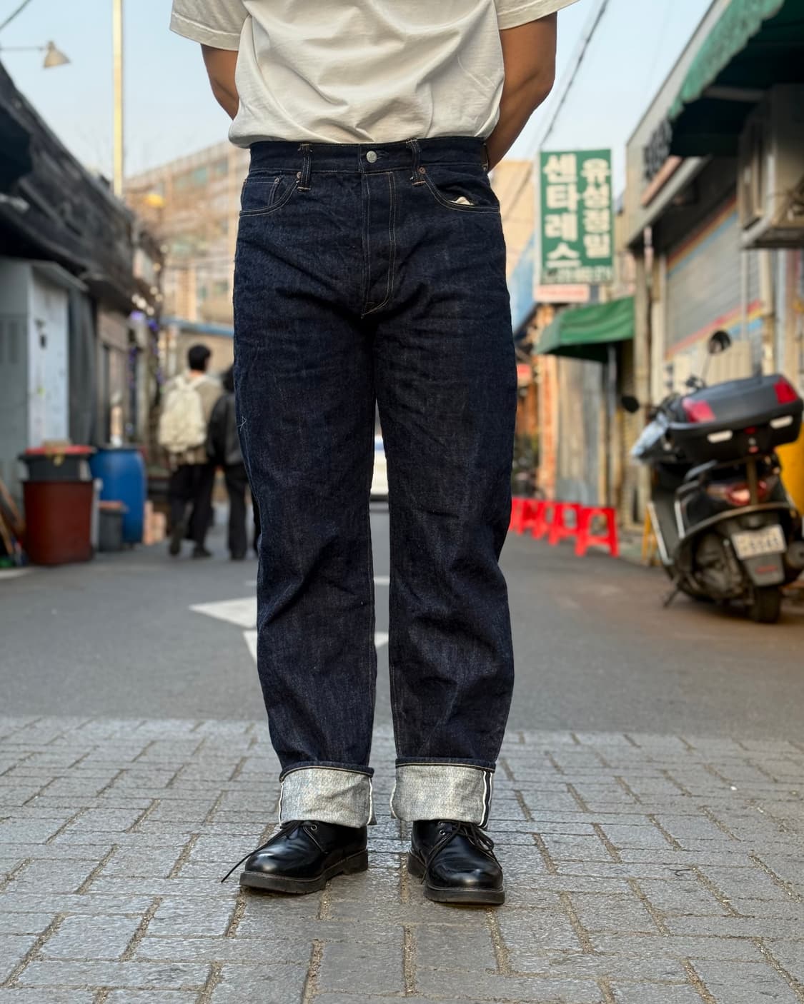 논스탁 15oz 헤비웨이트 셀비지 데님 진 34 상품이미지8