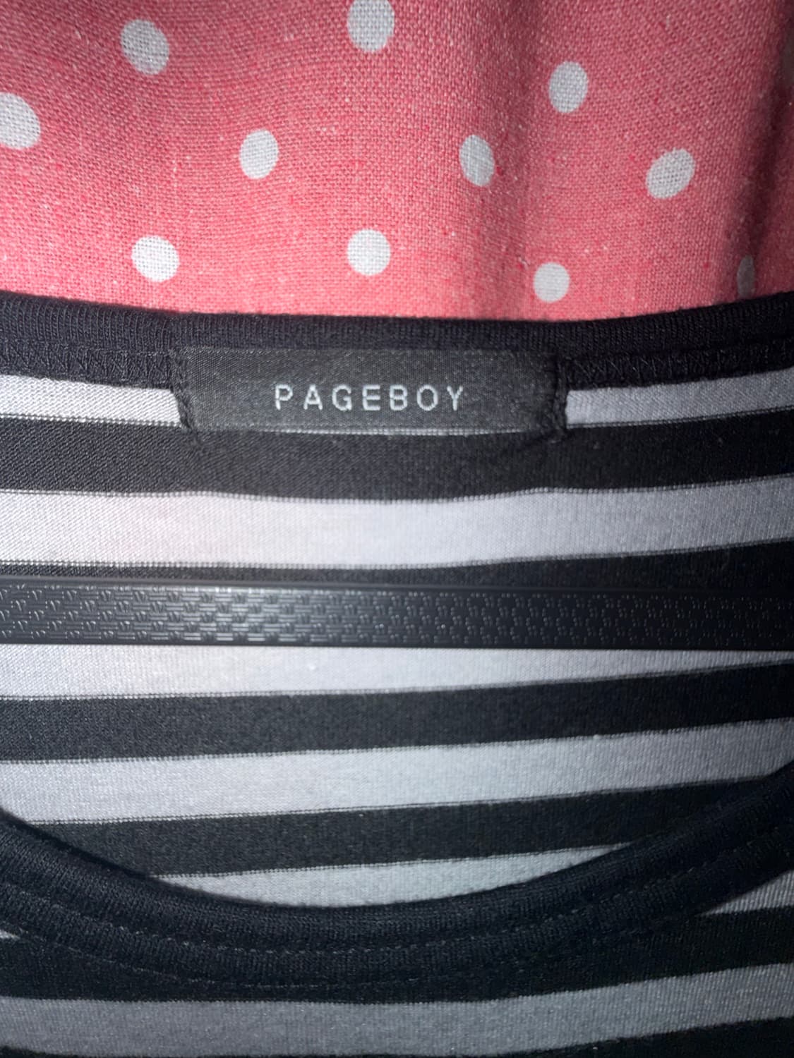 [PAGEBOY] 빈티지 자수 스트라이프 반팔 티셔츠 상품이미지3