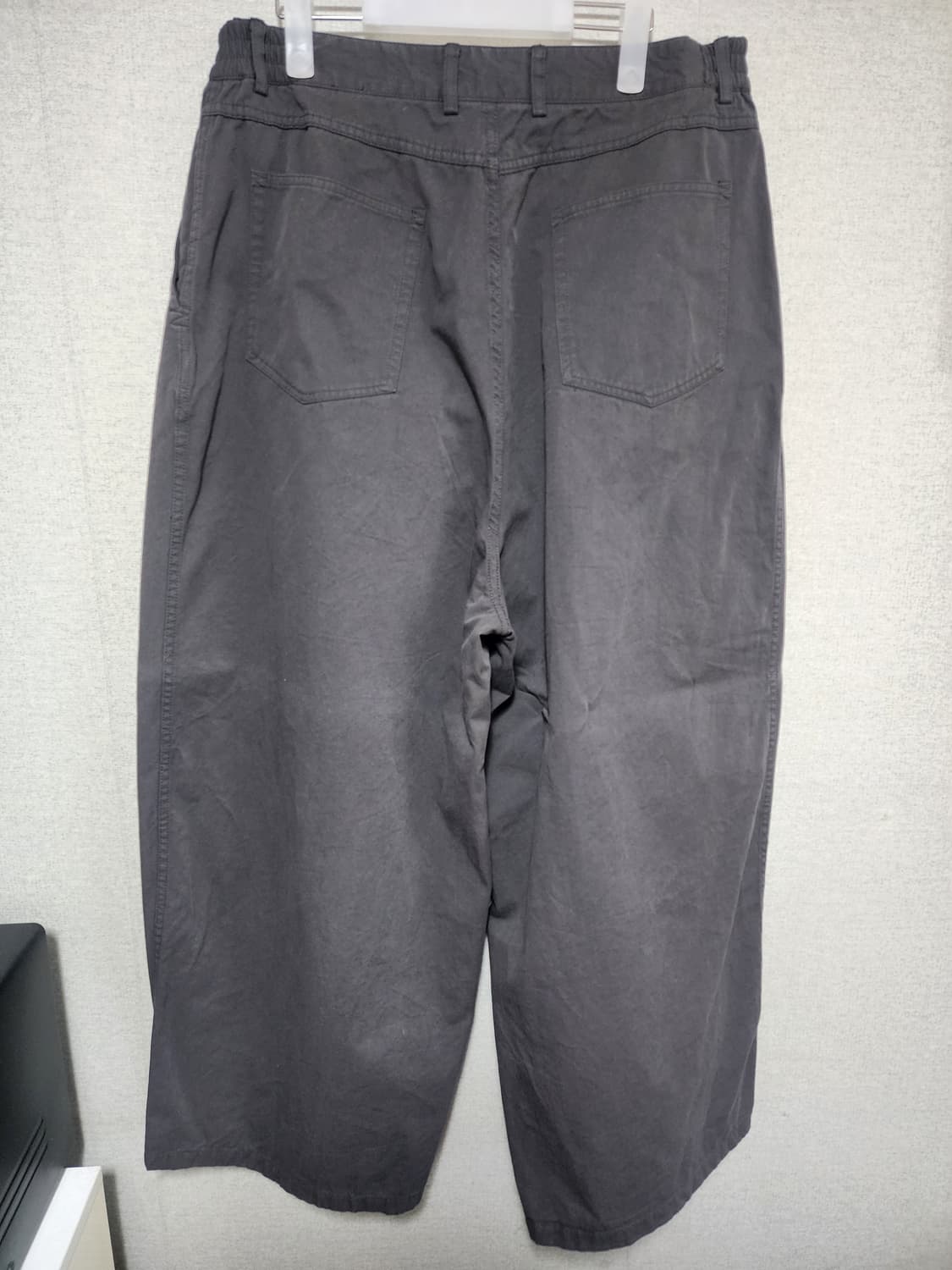 [3,L][새상품] 이얼즈어고 코튼 드릴 벌룬 치노 팬츠 차콜 상품이미지5