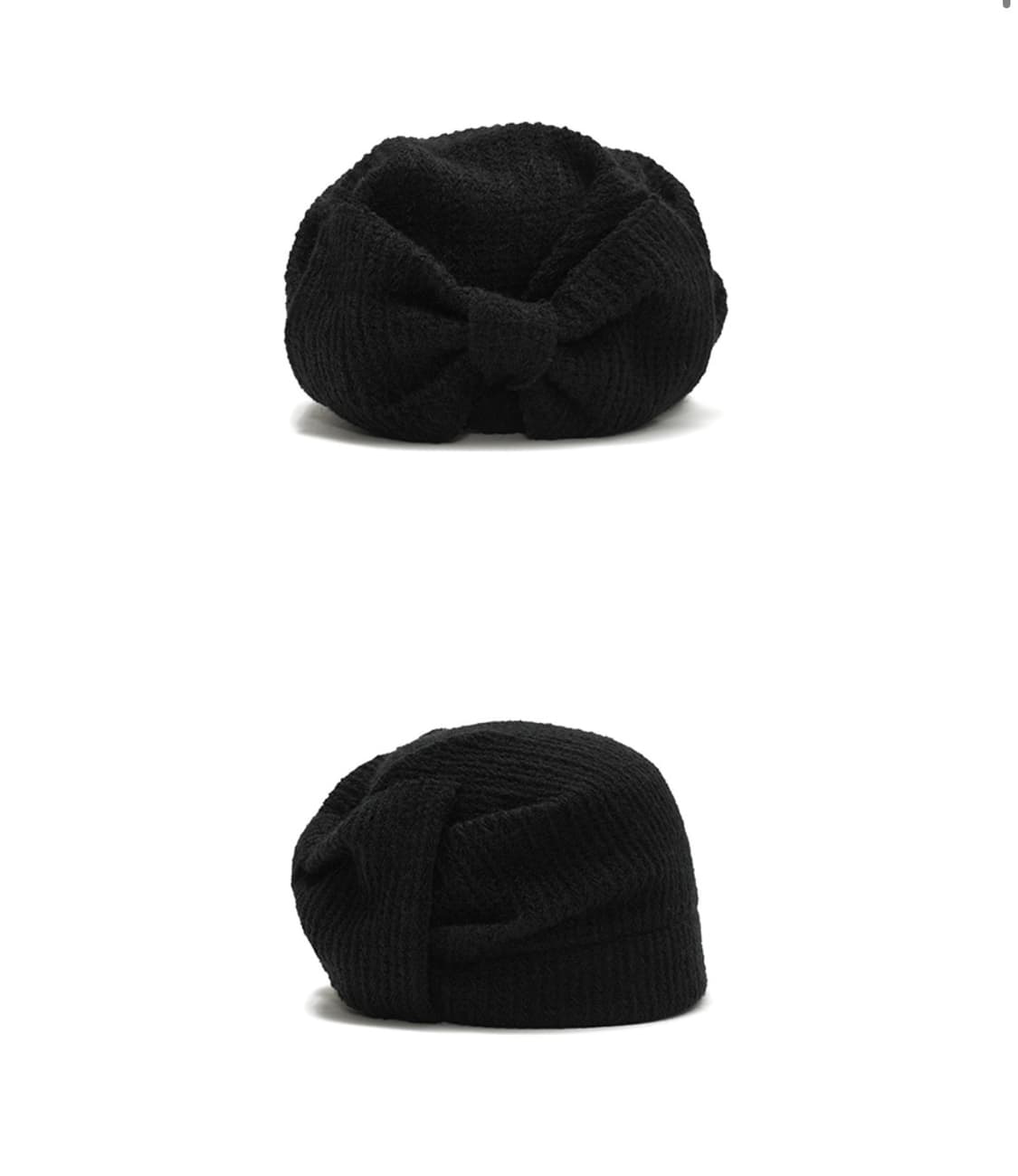 어썸니즈 터번햇 비니 리본 블랙 상품이미지3