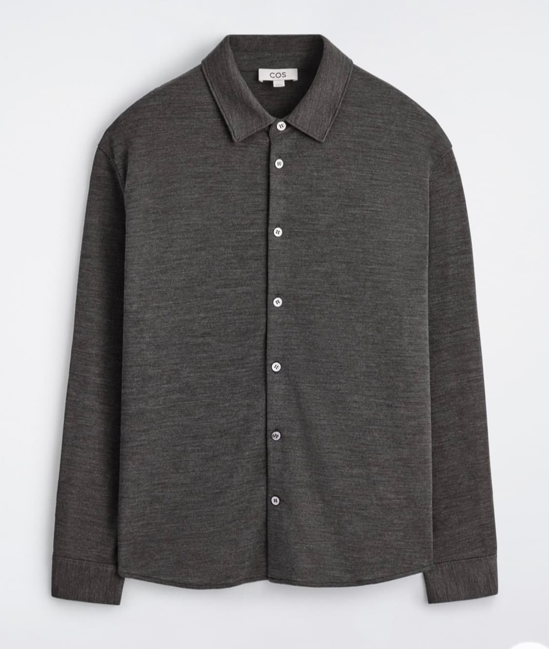 [M] cos 울 블렌드 저지 셔츠 다크 그레이 멜란지 상품이미지1