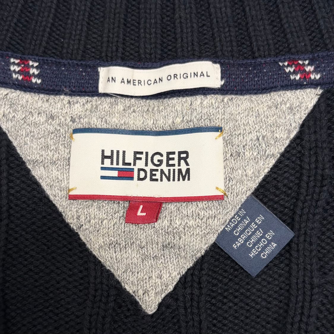 타미힐피거 케이블 니트집업 L 상품이미지5