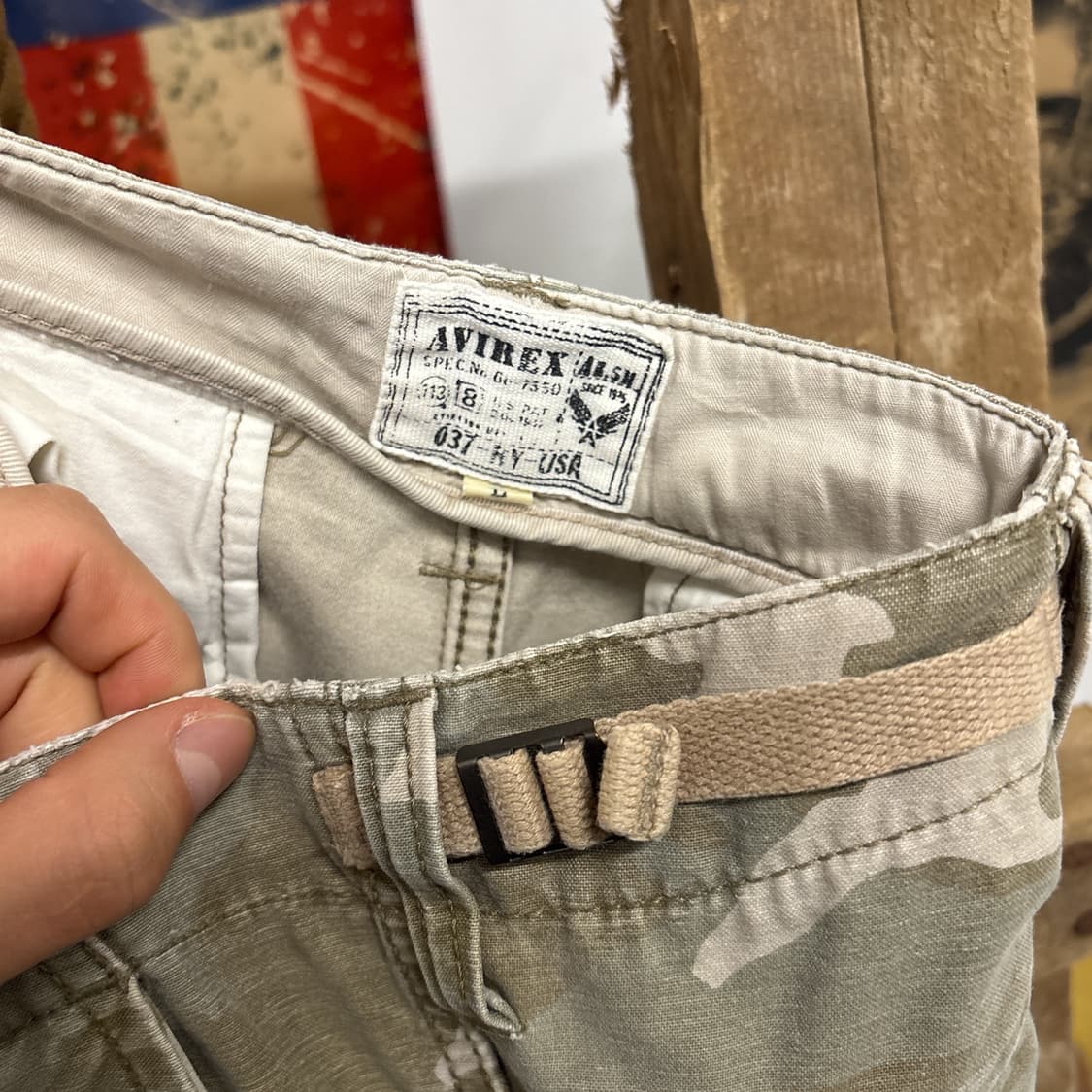 00s 아비렉스 밀리터리 베이스 덕헌터 카모 카고팬츠 N1577 상품이미지8