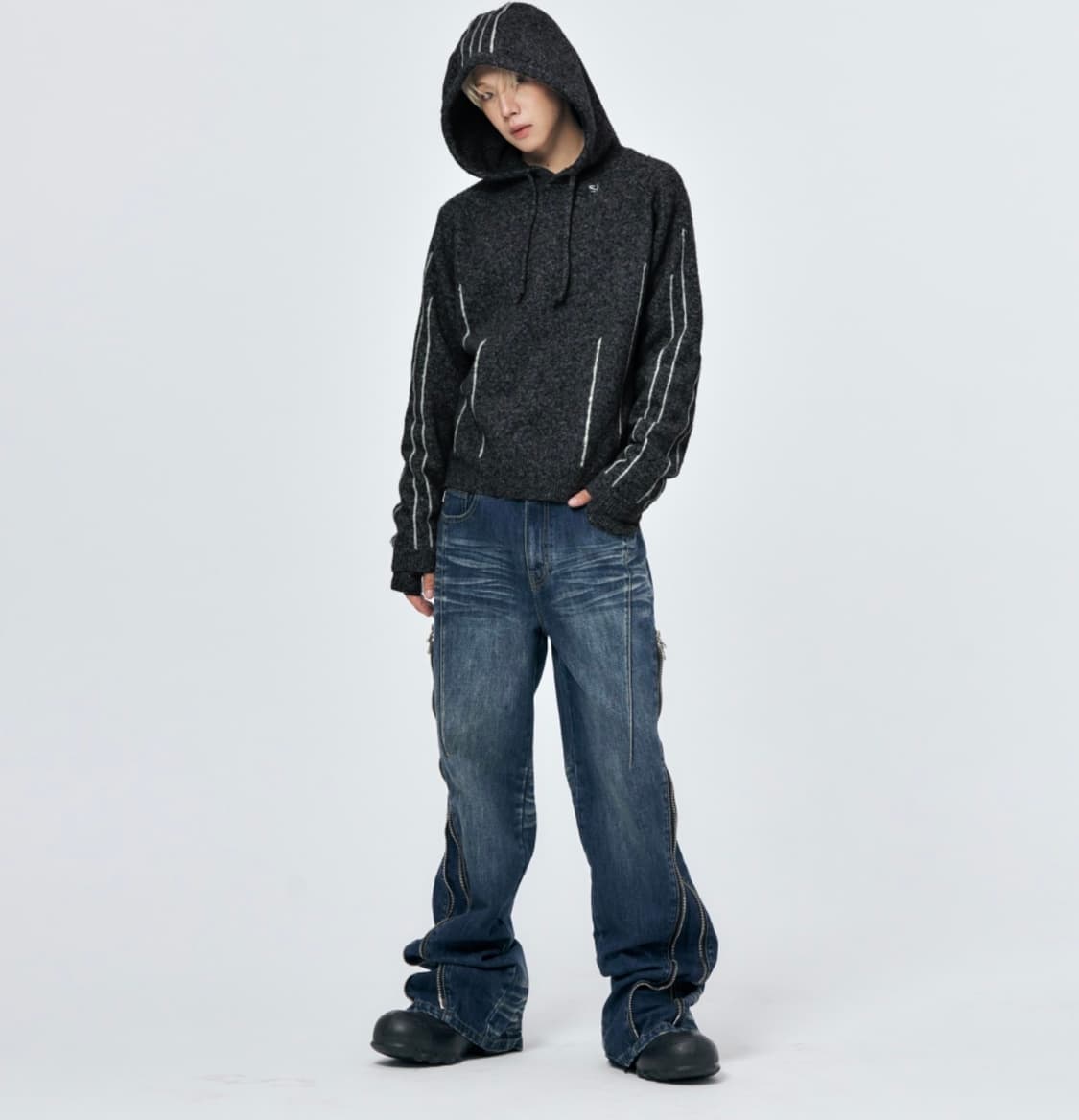 CONVERTIBLE ZIP UP JEANS BLUE 상품이미지2