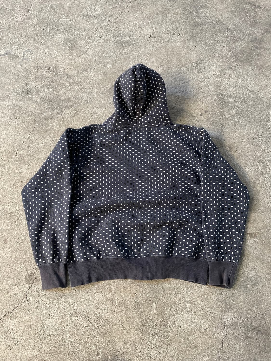 00s goodenough sashiko navy hoodie 상품이미지4