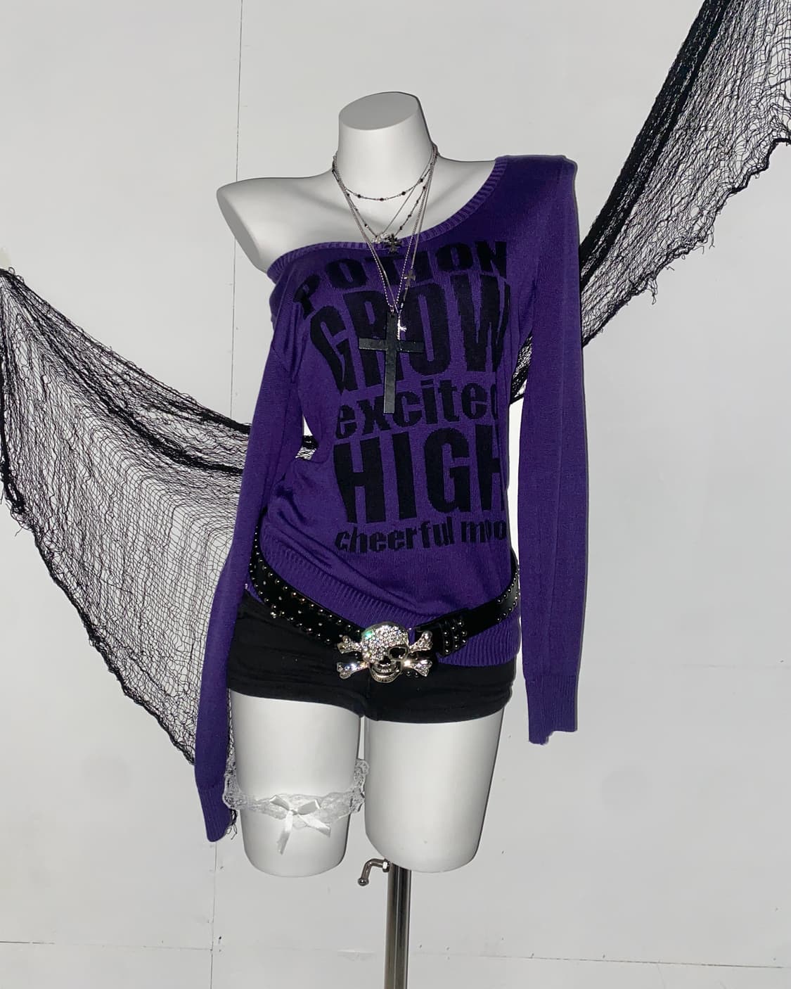 ꒰ঌ 나나 미사깔 펑크 니트 롱슬리브 ໒꒱ 상품이미지1