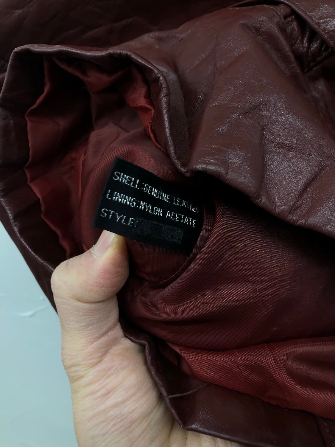 90s 윌슨 레더 버건디 소가죽 자켓 상품이미지5