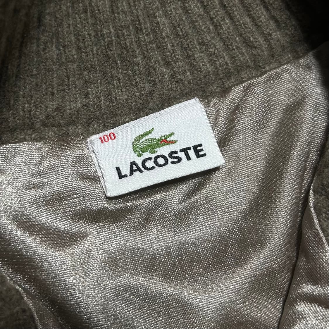 [S] Lacoste 라코스테 우먼즈 울 반집업 체크 니트 상품이미지5