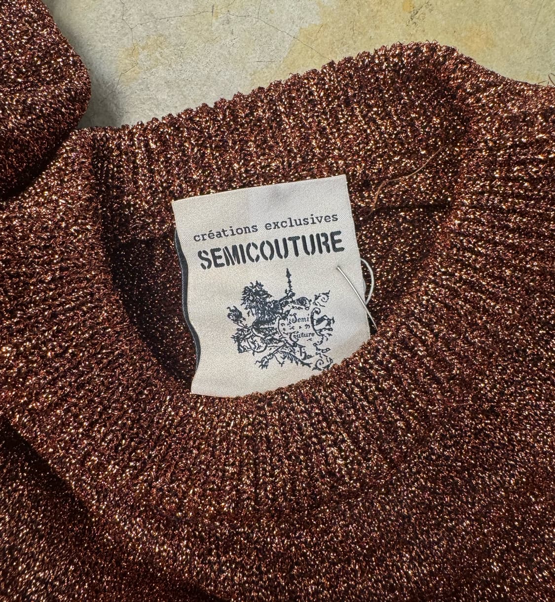 Semi-Couture metallic knit top 상품이미지7