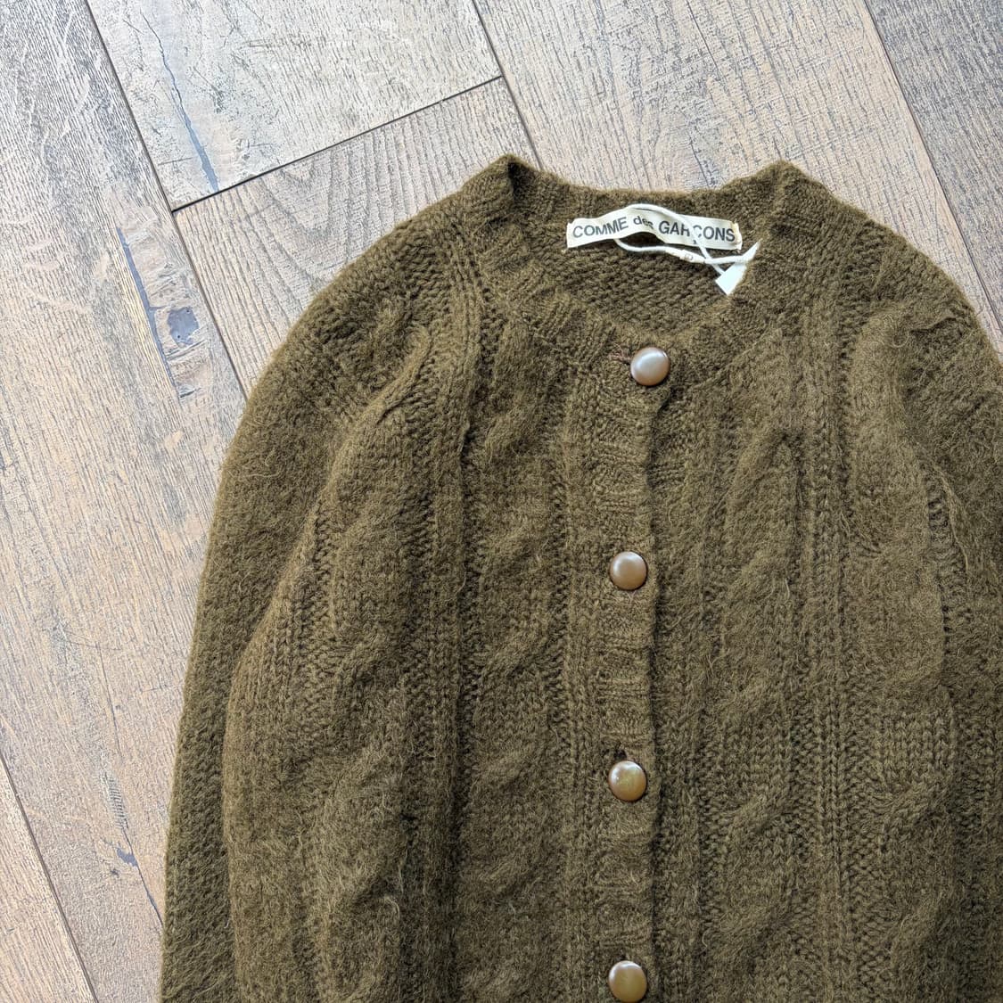 80's Hairy Twist Crochet Cardigan 상품이미지2