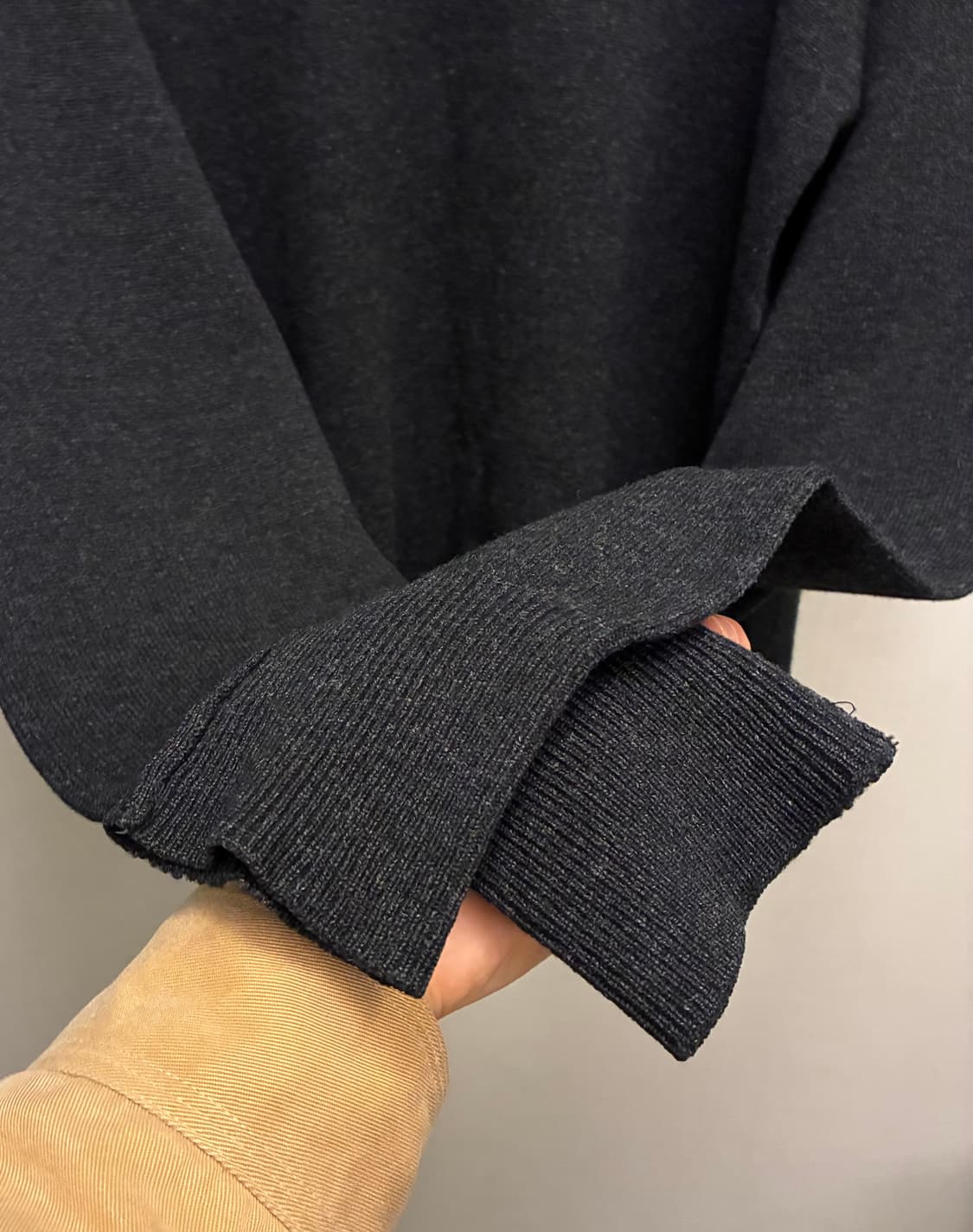 (XL)POLO 폴로랄프로렌 램스울 크루넥 니트 차콜 블랙 상품이미지5