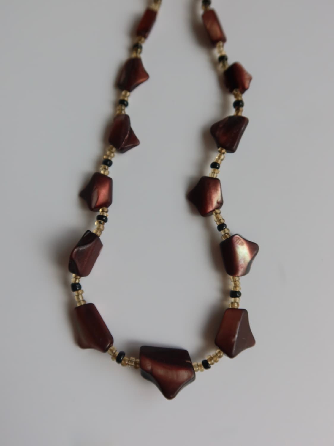 brown shell plate necklace 상품이미지4