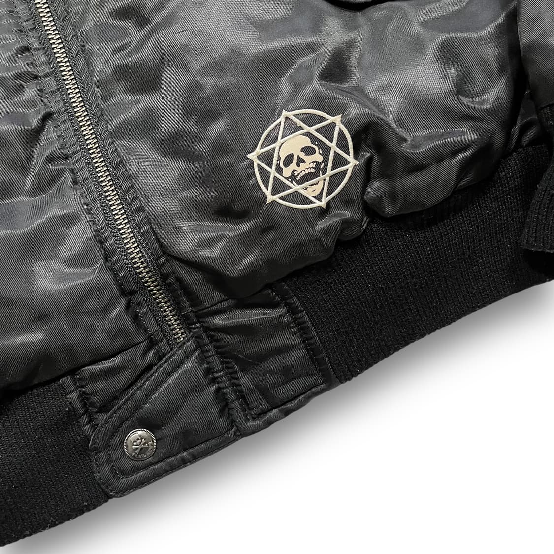 글래드 뉴스 펑크 스컬 패치 딥 다크 봄버 자켓  상품이미지4