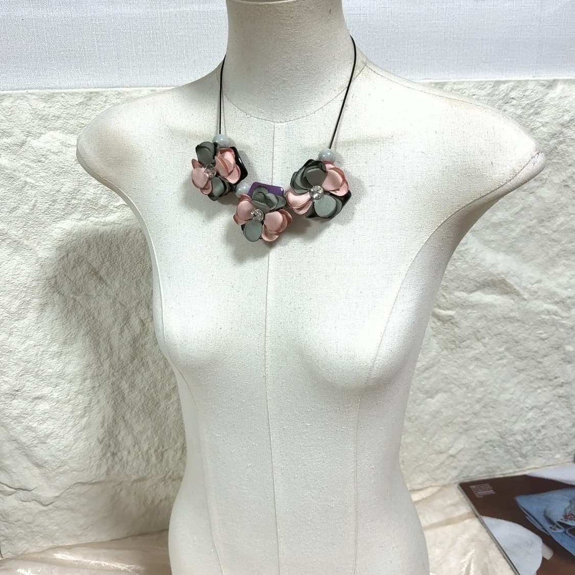 빈티지 플라워 오리엔탈 스네크체인 목걸이 상품이미지1