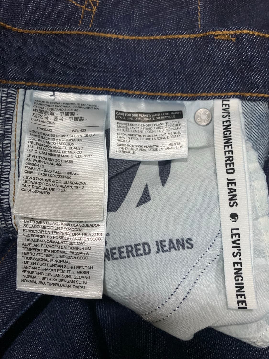 LEVIS 리바이스 엔지니어드 진 와이드 크롭 데님팬츠(26 사이즈) 상품이미지7