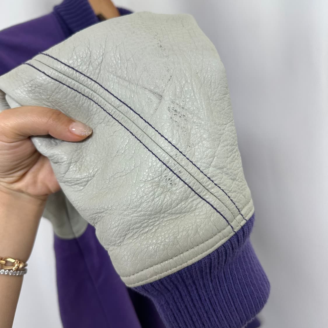   조던 남성 야구점퍼 모 가죽자켓 100 OE 상품이미지4