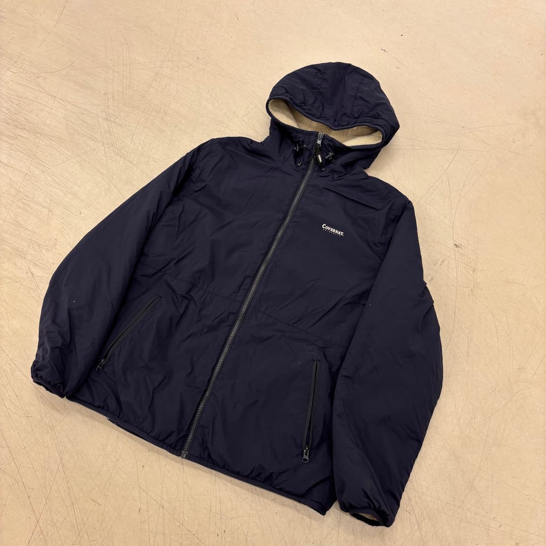 커버낫 리버시블 빅로고 쉐르파 자켓 상품이미지2