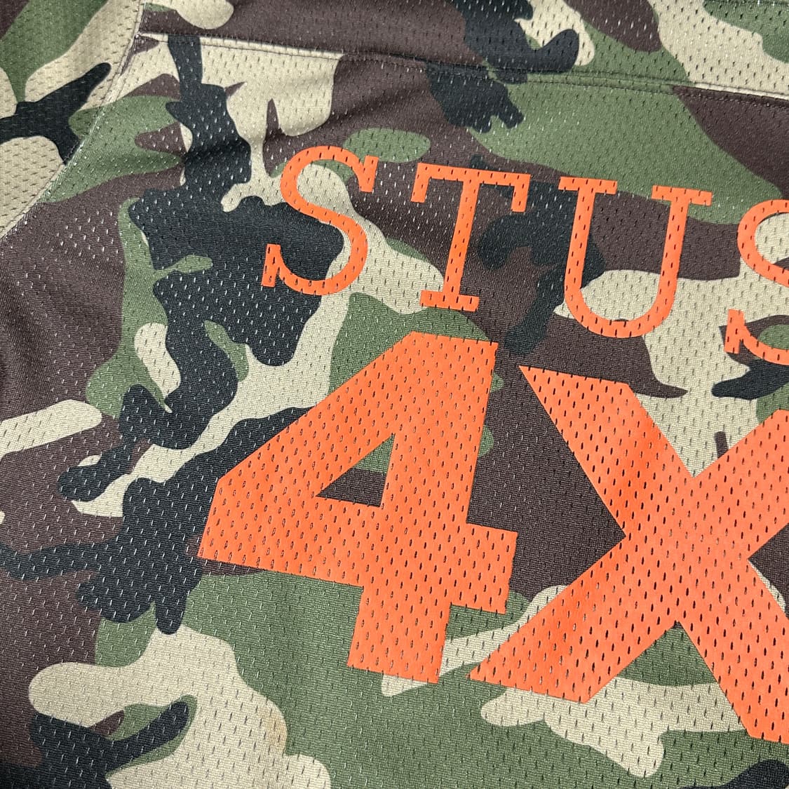 Stussy 4x4 Mesh Football Jersey Camo - L 상품이미지5