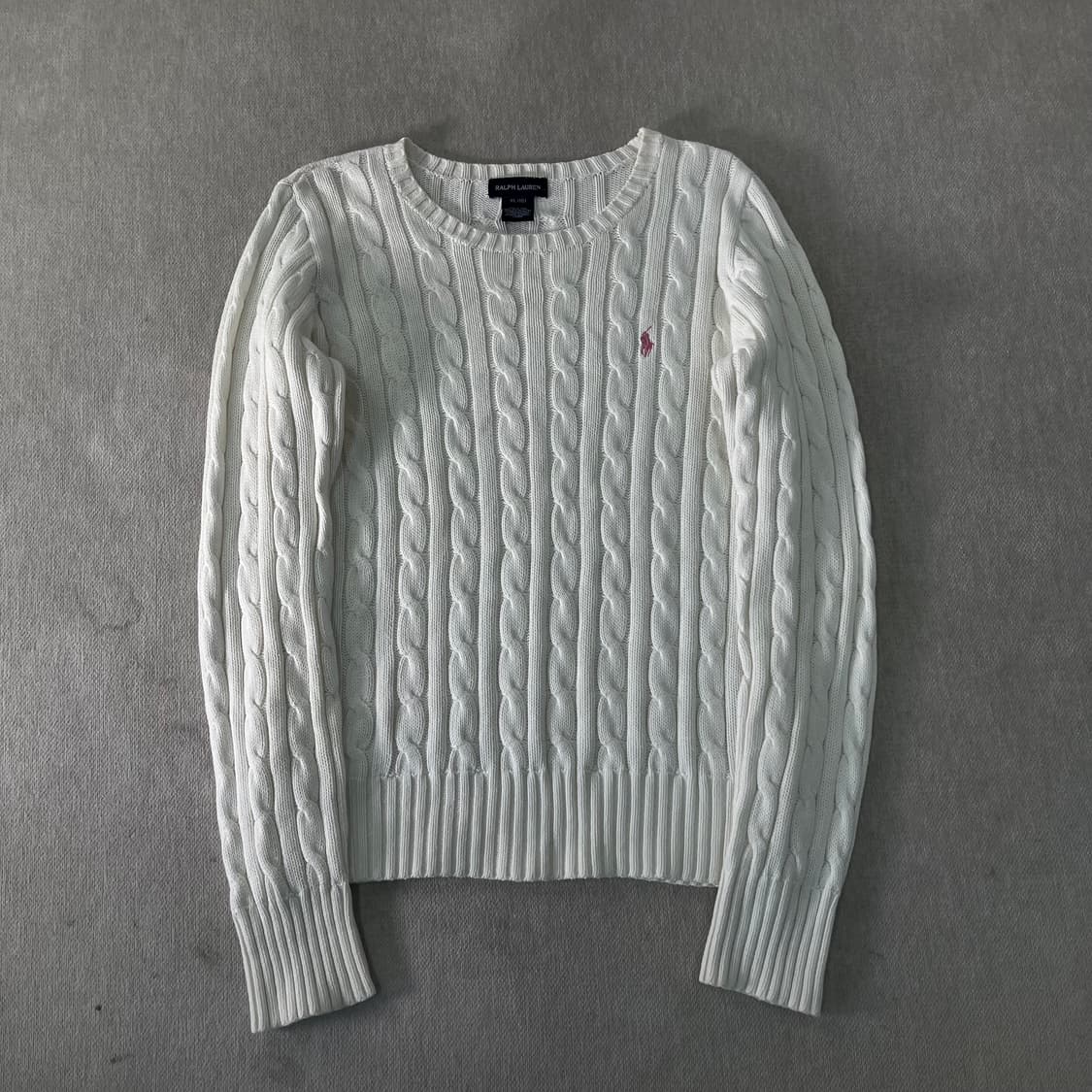 w95 폴로랄프로렌 꽈배기 화이트 니트 상품이미지1