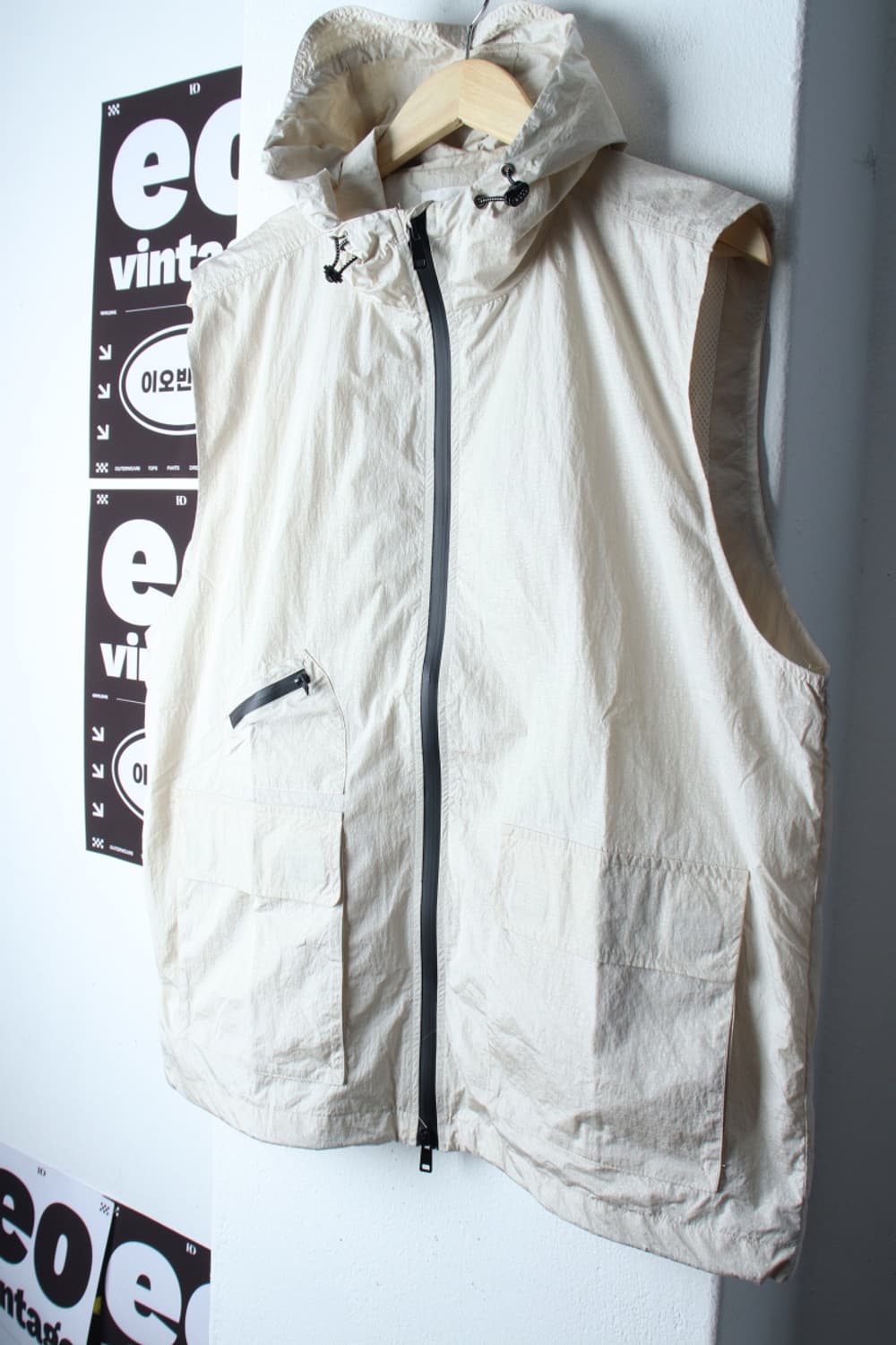 (L-XL) 디미트리블랙 집업 바람막이 점퍼자켓 조끼 나일론-H33507 상품이미지1